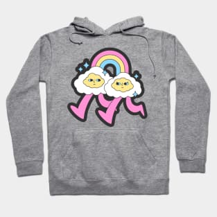 Pansexual Retro Rainbow Duo Hoodie